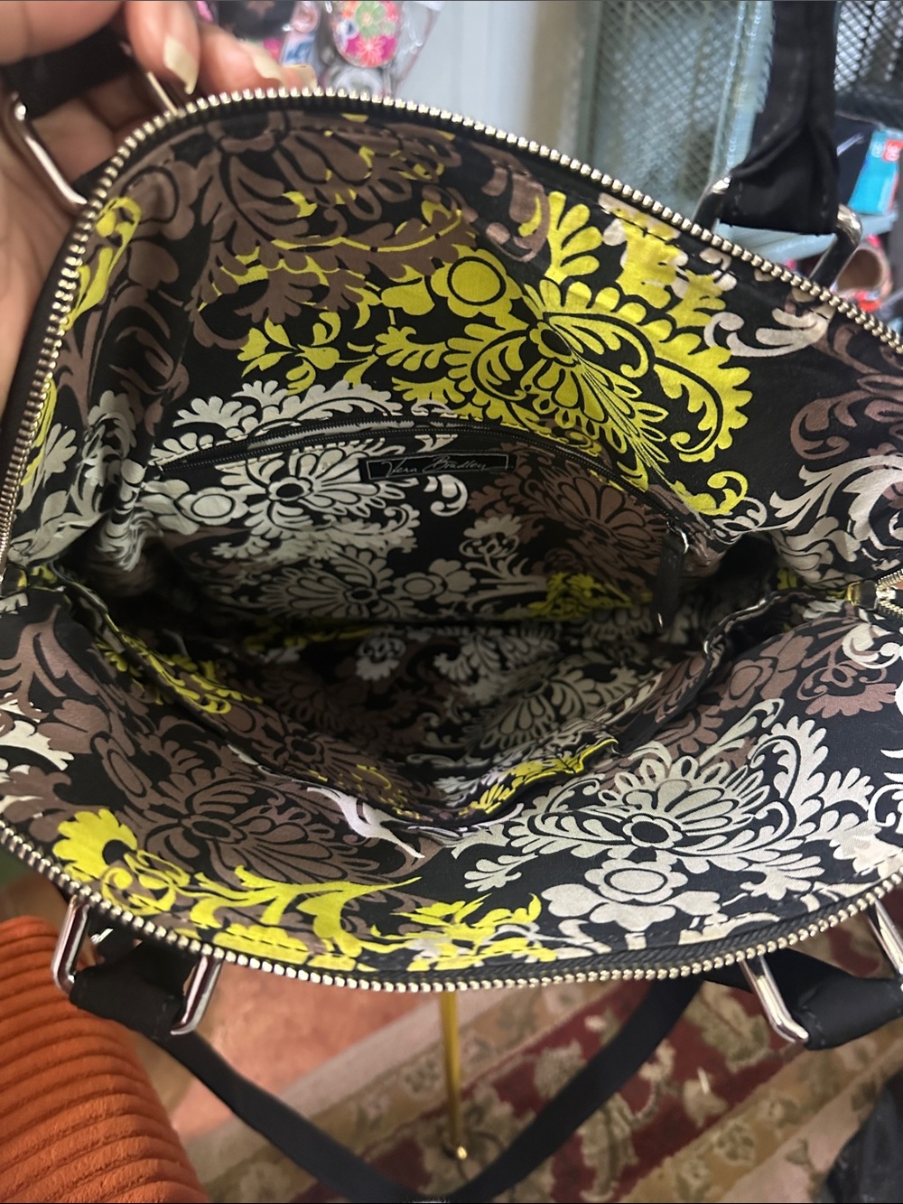 Vera Bradley Black Quilted Satchel - Picture 4 of 4